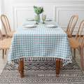 polyester and linen houndstooth thickened table cloth